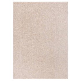 Alfombra de pelo corto beige oscuro 140x200 cm