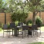 Conjunto de Comedor de Jardín 7 pcs Negro 190 x 80 x 75 cm