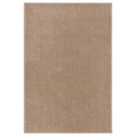 Alfombra de pelo corto marrón 160x230 cm