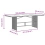 Conjunto de Comedor de Jardín 7 pcs Negro 190 x 80 x 75 cm