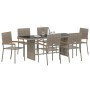 Conjunto de Comedor de Jardín 7 pcs Gris 190 x 80 x 75 cm