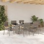 Conjunto de Comedor de Jardín 7 pcs Gris 190 x 80 x 75 cm