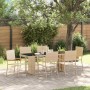 Conjunto de Comedor de Jardín 7 pcs Beige 190 x 80 x 75 cm