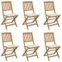 6 Stück klappbare Gartenstühle und Kissen aus massivem Akazienholz von vidaXL, Gartenstühle - Ref: Foro24-3074996, Preis: 309...