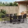 Conjunto de Comedor de Jardín 9 pcs Negro 190 x 80 x 75 cm