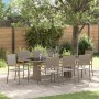 Conjunto de Comedor de Jardín 9 pcs Gris 190 x 80 x 75 cm