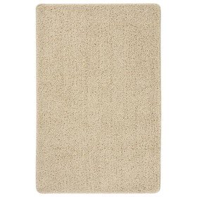 Alfombra peluda antideslizante color crema 200x290 cm