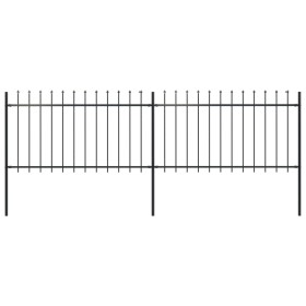 Garden fence with black steel spearheads 3.4x1 m by vidaXL, fence panels - Ref: Foro24-277612, Price: 123,14 €, Discount: %