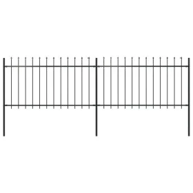 Garden fence with black steel spearheads 3.4x1 m by vidaXL, fence panels - Ref: Foro24-277612, Price: 122,63 €, Discount: %
