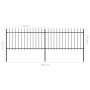 Valla de jardín con puntas de lanza acero negro 3,4x1 m de vidaXL, Paneles de vallas - Ref: Foro24-277612, Precio: 105,42 €, ...