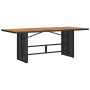 Conjunto de Comedor de Jardín 7 pcs Negro y Marrón