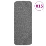 Alfombrillas de escalera 15 uds gris rectangular 60x25 cm en Alfombrillas para escalones | Comprar online en Foro24