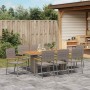 Conjunto de Comedor de Jardín 9 pcs Gris 190 x 80 x 75 cm