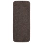 Alfombrillas de escalera 15 uds marrón rectangular 60x25 cm