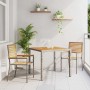 Conjunto de Comedor de Jardín 3 pcs Gris 90 x 90 x 75 cm