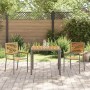 Conjunto de Comedor de Jardín 3 pcs Gris 90 x 90 x 75 cm