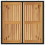 Conjunto de Comedor de Jardín 5 pcs Negro y Madera