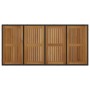 Conjunto de Comedor de Jardín 7 pcs Negro y Madera