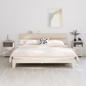Mesitas de noche 2 uds HAMAR pino macizo blanco 40x35x62 cm Mesitas de noche 2 uds HAMAR pino macizo blanco 40x35x62 cm