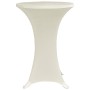 Mantel elástico para mesa alta 4 unidades color crema Ø80 cm