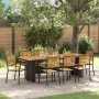 Conjunto de Comedor de Jardín 9 pcs Negro 240 x 90 x 75 cm