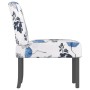 Silla tapizada de tela con estampado de flores azul de vidaXL, Sillas poltrona - Ref: Foro24-352461, Precio: 67,08 €