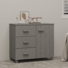 Aparador HAMAR madera maciza de pino gris claro 90x40x80 cm Aparador HAMAR madera maciza de pino gris claro 90x40x80 cm