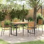 Conjunto de Comedor de Jardín 5 pcs Gris y Madera