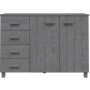 Aparador HAMAR madera maciza pino gris oscuro 113x40x80 cm