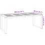 Conjunto de Comedor de Jardín 9 pcs Gris y Madera