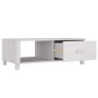 Mesa de centro HAMAR madera maciza de pino blanco 100x55x35 cm