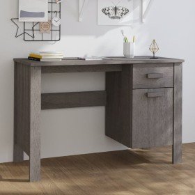 Escritorio HAMAR madera maciza de pino gris claro 113x50x75 cm Escritorio HAMAR madera maciza de pino gris claro 113x50x75 cm