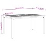Conjunto de Comedor de Jardín 7 pcs Beige y Marrón
