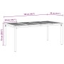 Conjunto de Comedor de Jardín 7 pcs Negro y Madera