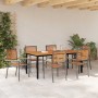 Conjunto de Comedor de Jardín 7 pcs Gris 180 x 90 x 75 cm