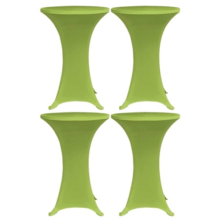 Funda elástica para mesa 4 unidades 70 cm verde
