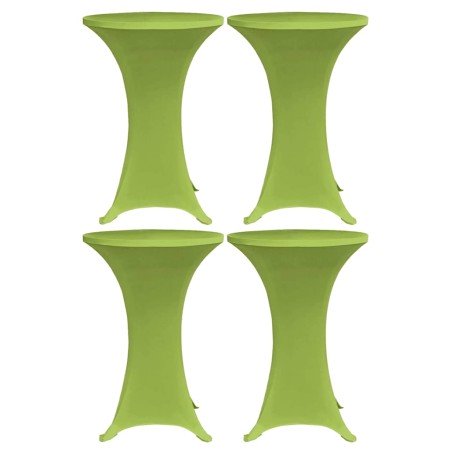 Funda elástica para mesa 4 unidades 70 cm verde