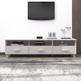 Mueble de TV HAMAR madera maciza de pino blanco 158x40x40 cm Mueble de TV HAMAR madera maciza de pino blanco 158x40x40 cm