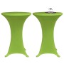 Funda elástica para mesa 4 unidades 70 cm verde