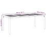 Conjunto de Comedor de Jardín 9 pcs Negro 200 x 100 x 75 cm