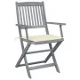 Klappbare Gartenstühle, 6 Stück, Kissen aus massivem Akazienholz von vidaXL, Gartenstühle - Ref: Foro24-3065409, Preis: 295,7...