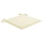 Garden chairs 6 units with cream teak wood cushions by vidaXL, Garden chairs - Ref: Foro24-3065592, Price: 380,57 €, Discount: %