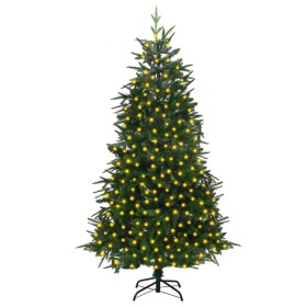 Árbol de Navidad artificial con LEDs PVC&PE verde 240 cm