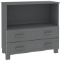 Aparador HAMAR madera maciza pino gris oscuro 85x35x80 cm