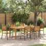Conjunto de Comedor de Jardín 7 pcs Negro Poliratán