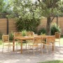 Conjunto de Comedor de Jardín 7 pcs Beige Poliratán