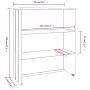 Aparador superior HAMAR madera maciza pino blanco 85x35x100 cm
