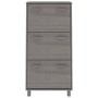 Zapatero HAMAR madera maciza pino gris claro 59,5x35x117 cm