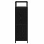 Armario para Zapatos con puerta Roble negro 100 x 34 x 112 cm