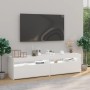 TV-Möbel mit LED-Leuchten 2 Stk. glänzend weiß 75x35x40 cm von vidaXL, TV-Möbel - Ref: Foro24-804404, Preis: 138,92 €, Rabatt: %